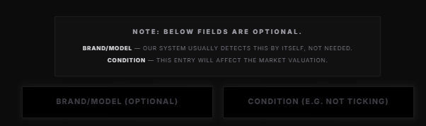 Condition notes example